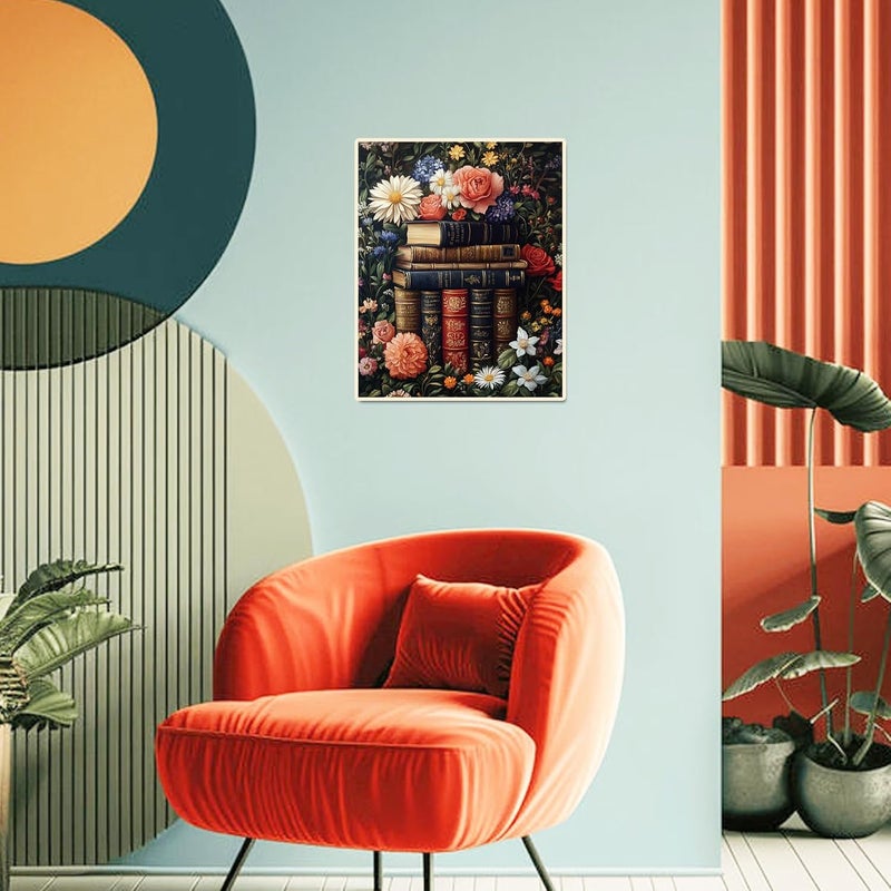 obterie طقم رسم بالأرقام للبالغين للمبتدئين زهور طقم رسم زيت للبالغين على قماش DIY للرسم للمبتدئين فن بالأرقام للهدايا ديكور جدران المنزل 16x20 بوصة - Image 3